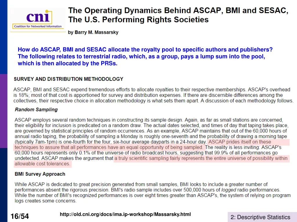 how do ascap bmi and sesac allocate the royalty