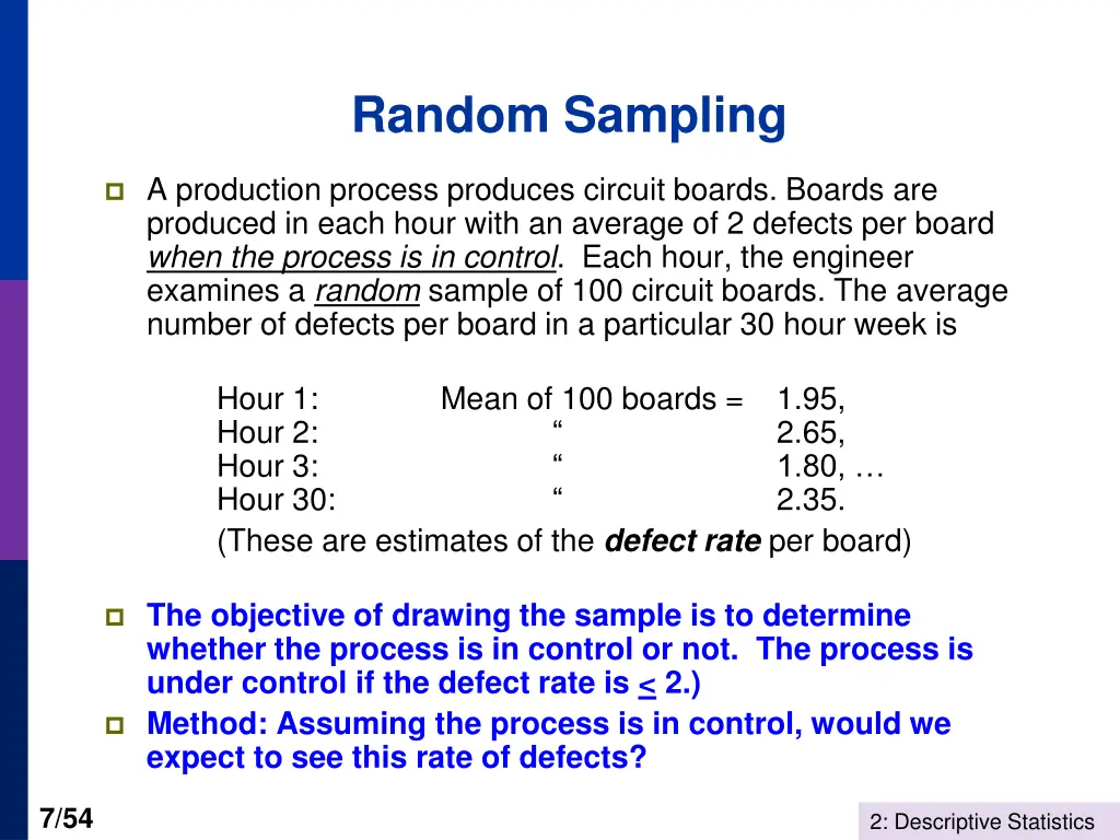 random sampling