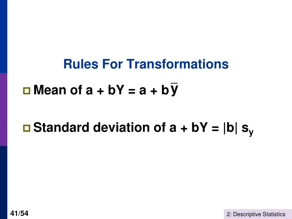 rules for transformations