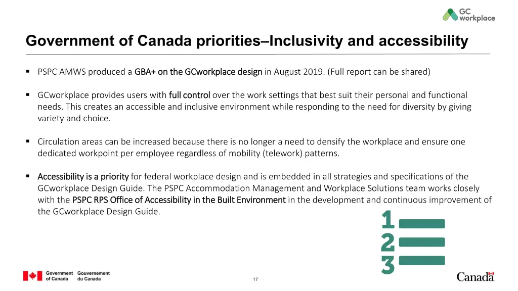 government of canada priorities inclusivity