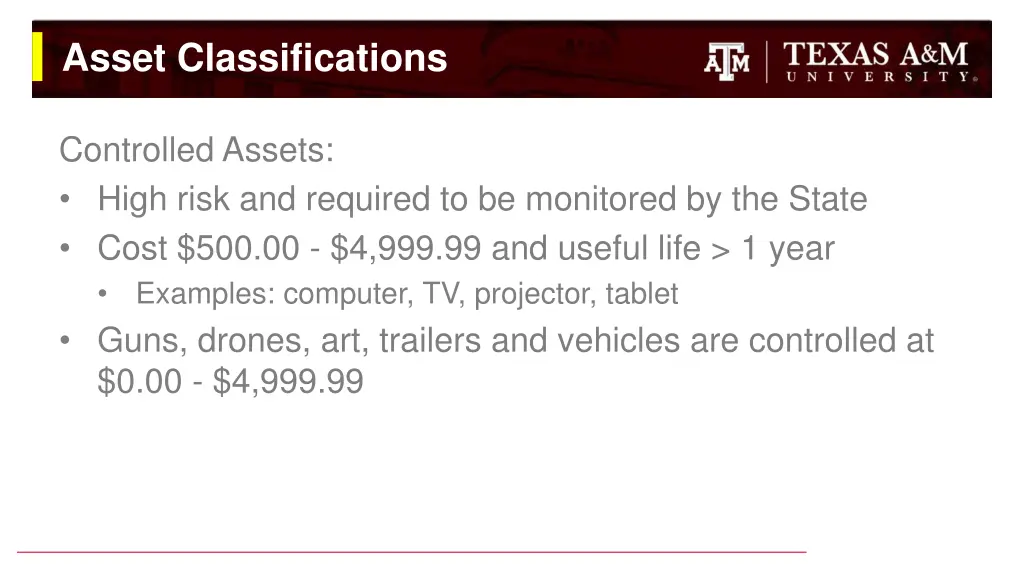 asset classifications 1
