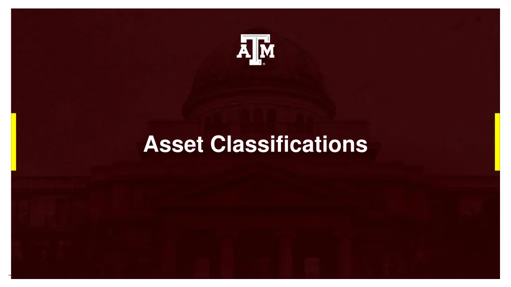 asset classifications