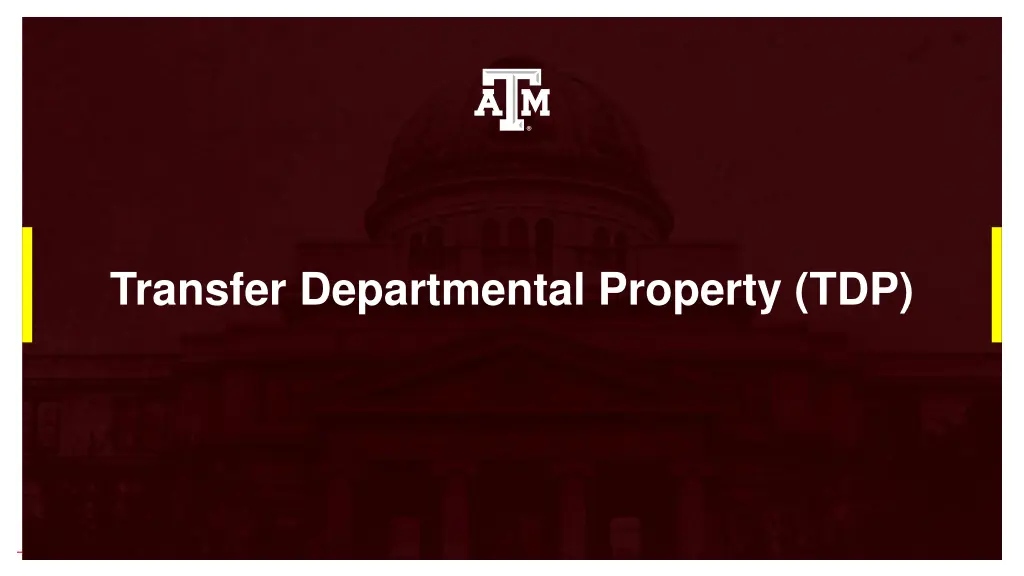 transfer departmental property tdp