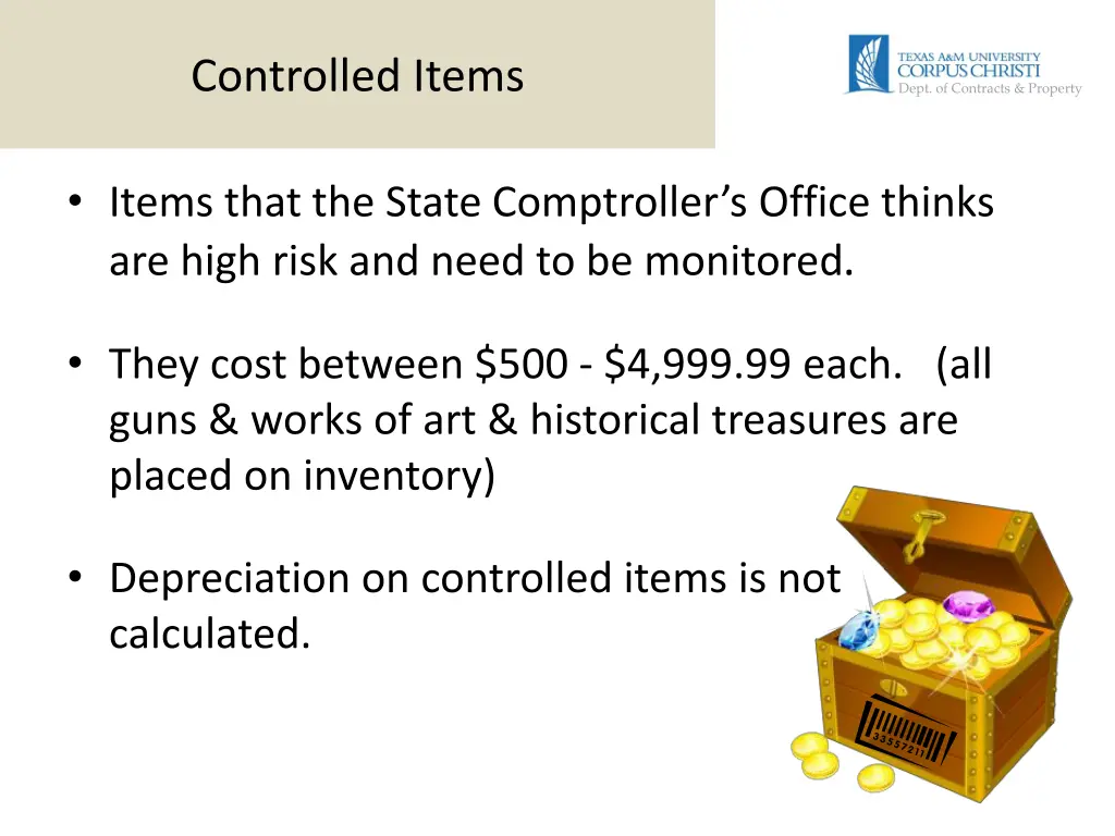 controlled items