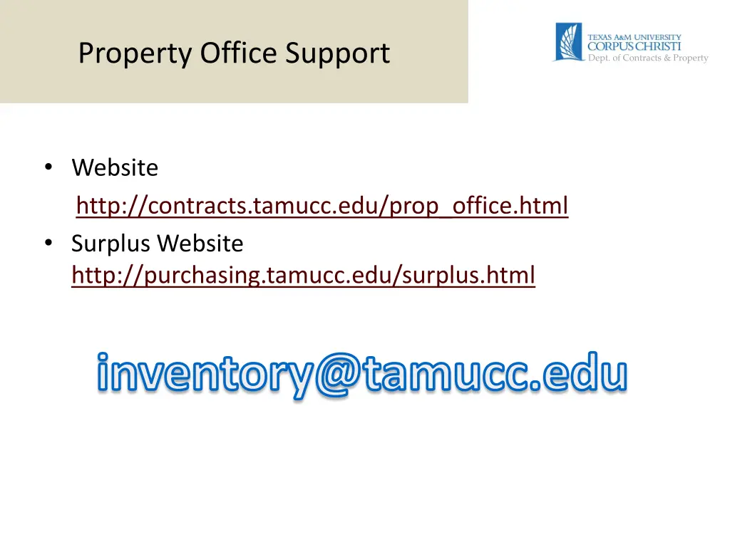 property office support