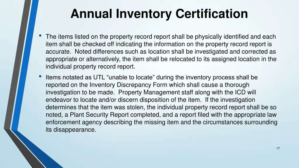 annual inventory certification 1