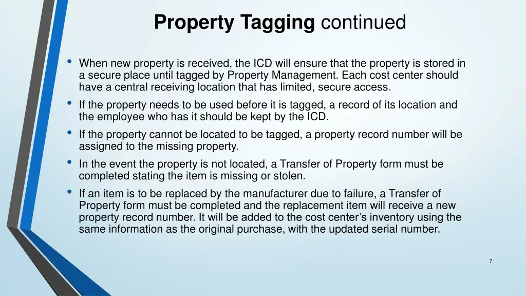 property tagging continued 1