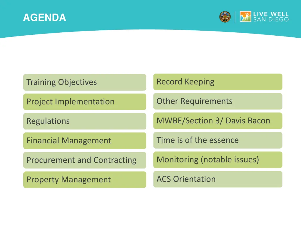 agenda