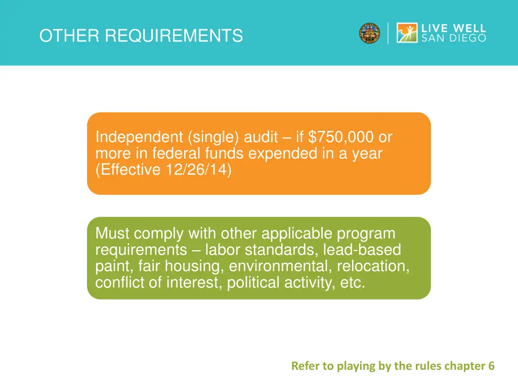 other requirements
