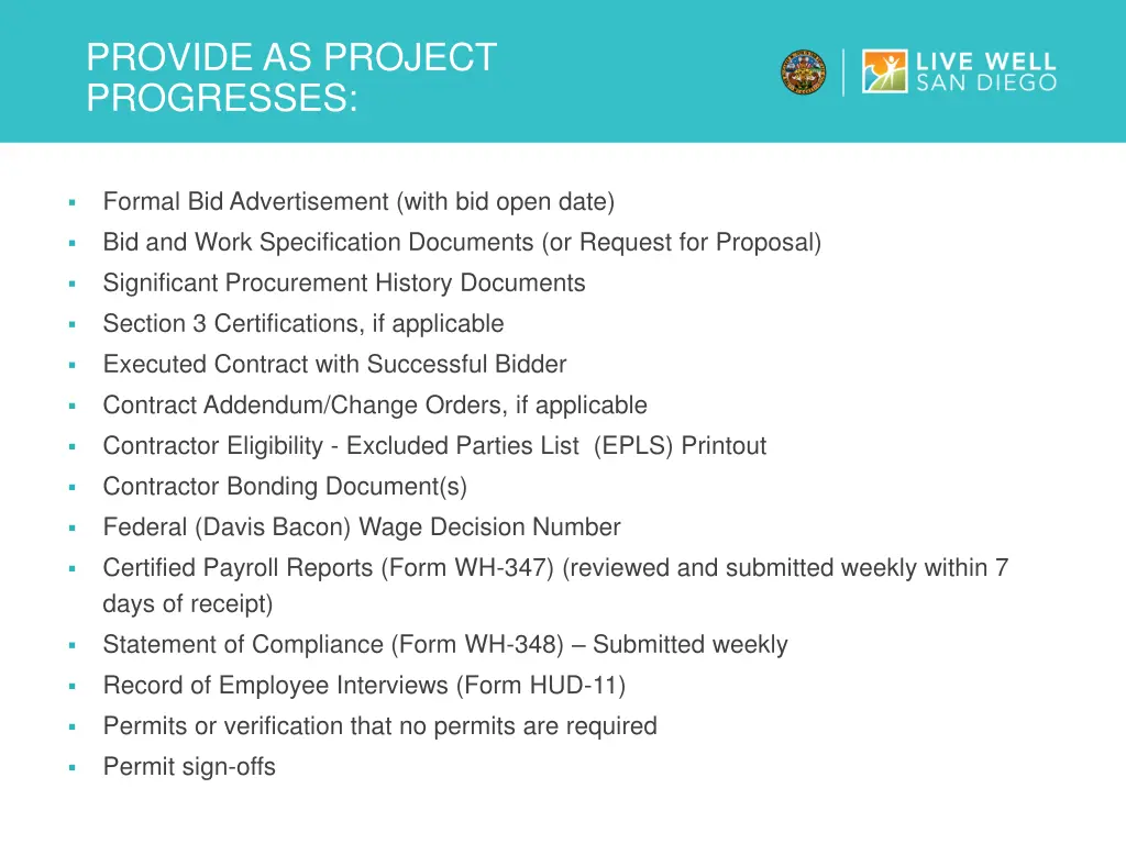provide as project progresses 1