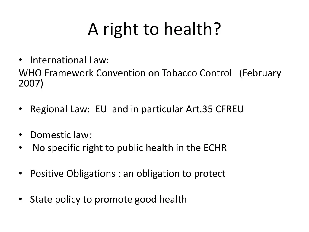 a right to health