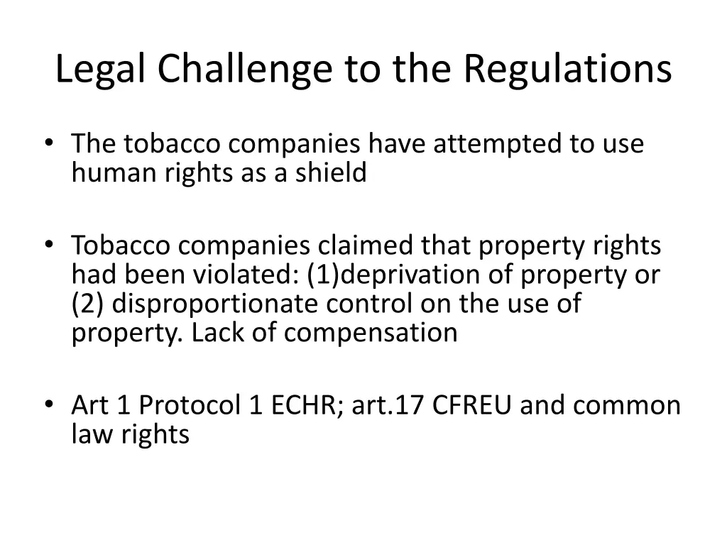 legal challenge to the regulations