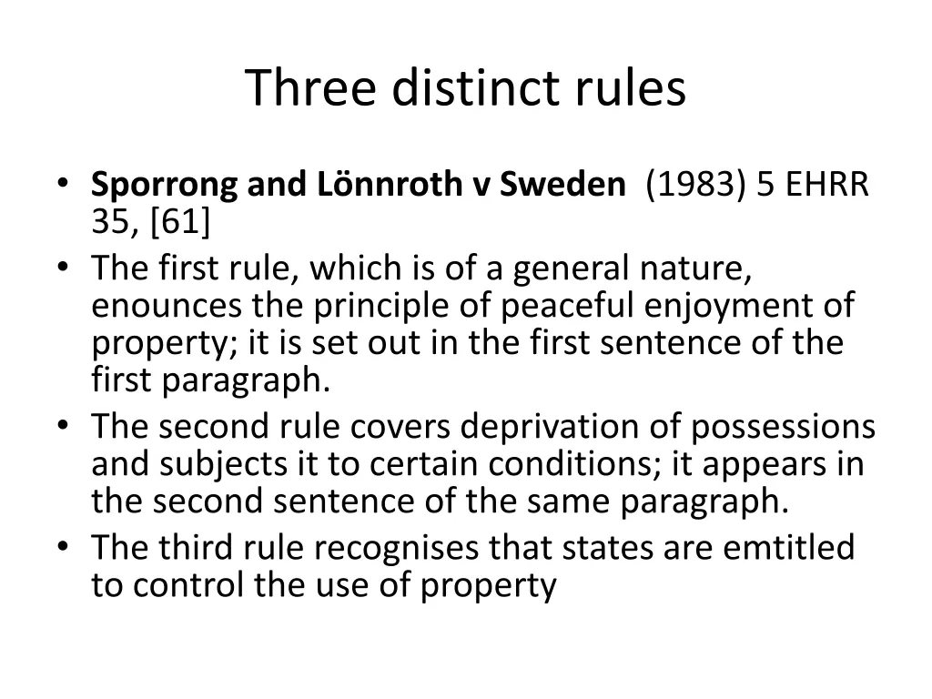three distinct rules