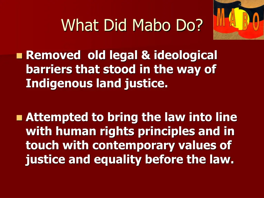 what did mabo do