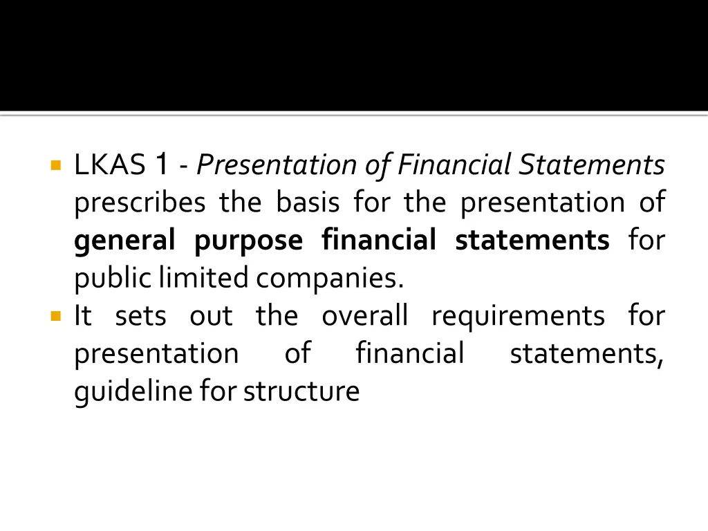 lkas 1 presentation of financial statements