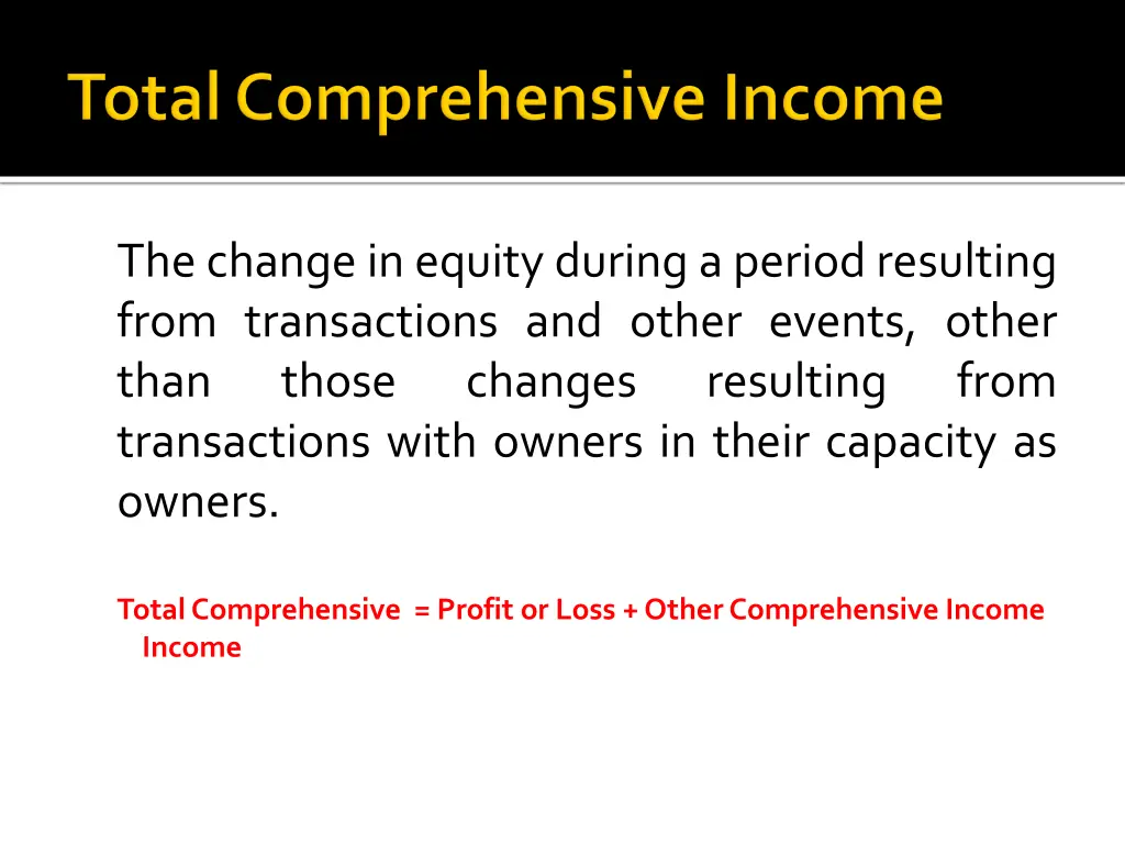the change in equity during a period resulting