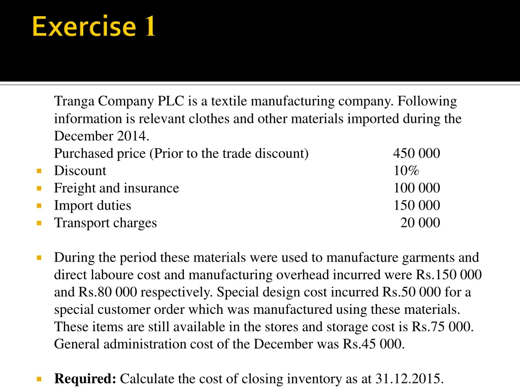 tranga company plc is a textile manufacturing