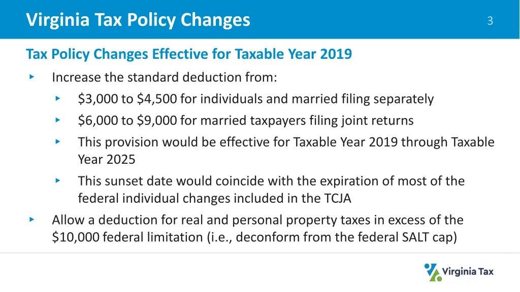 virginia tax policy changes