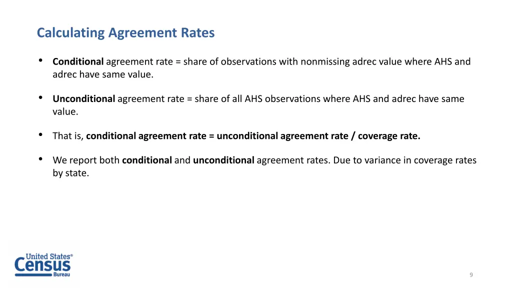 calculating agreement rates