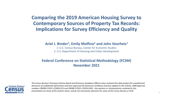comparing the 2019 american housing survey