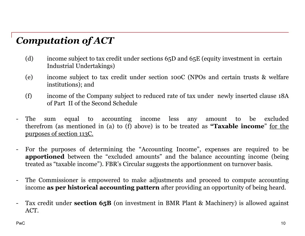computation of act 1