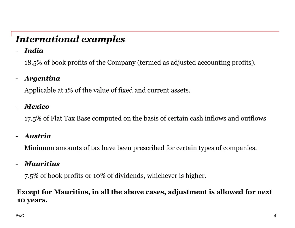 international examples