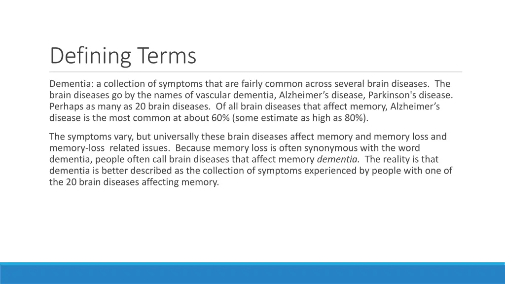 defining terms