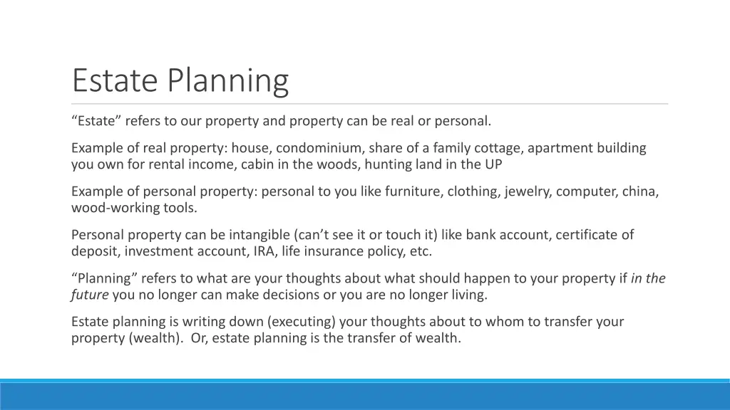 estate planning