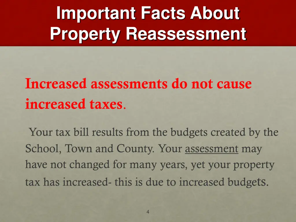 important facts about property reassessment