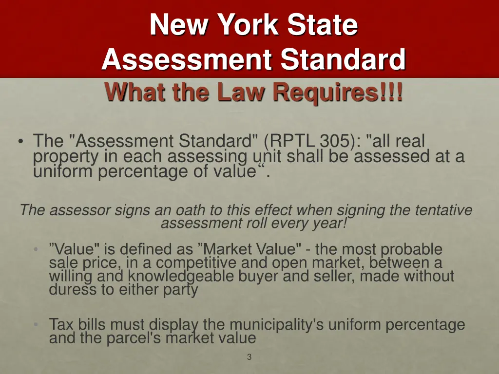new york state assessment standard what