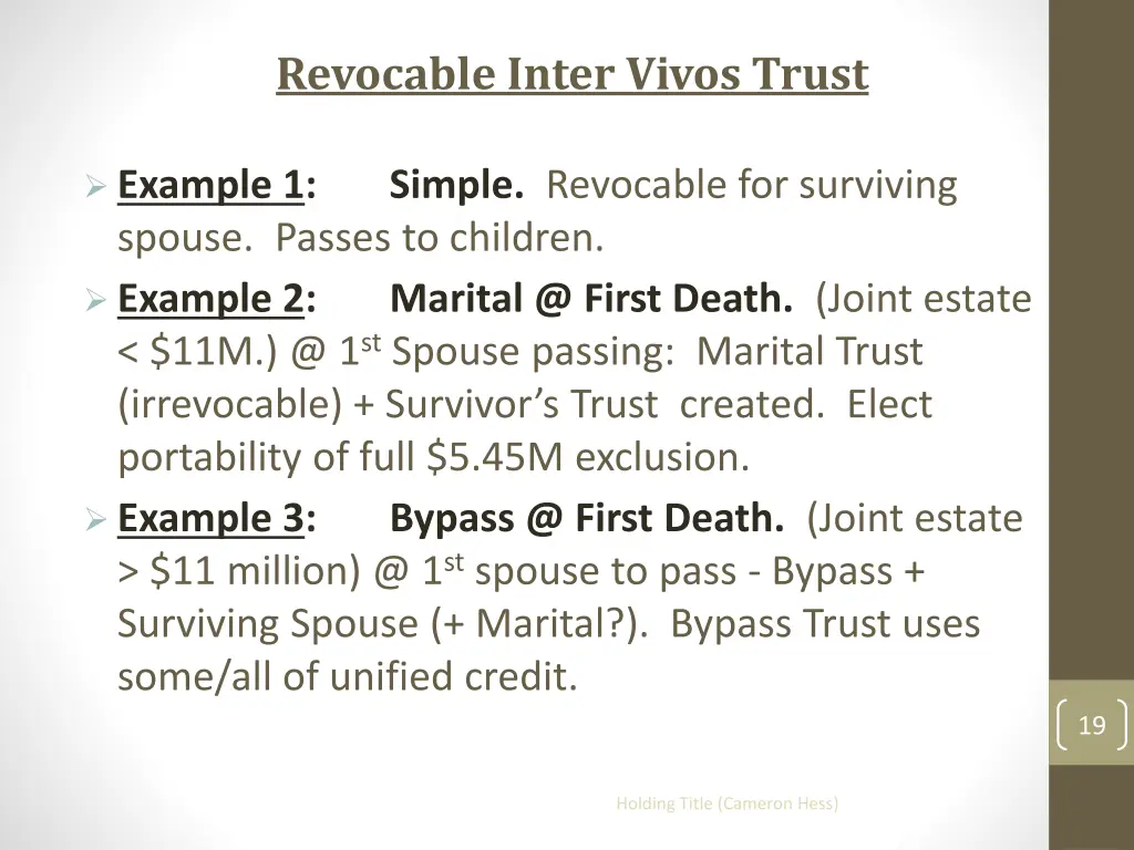 revocable inter vivos trust 1