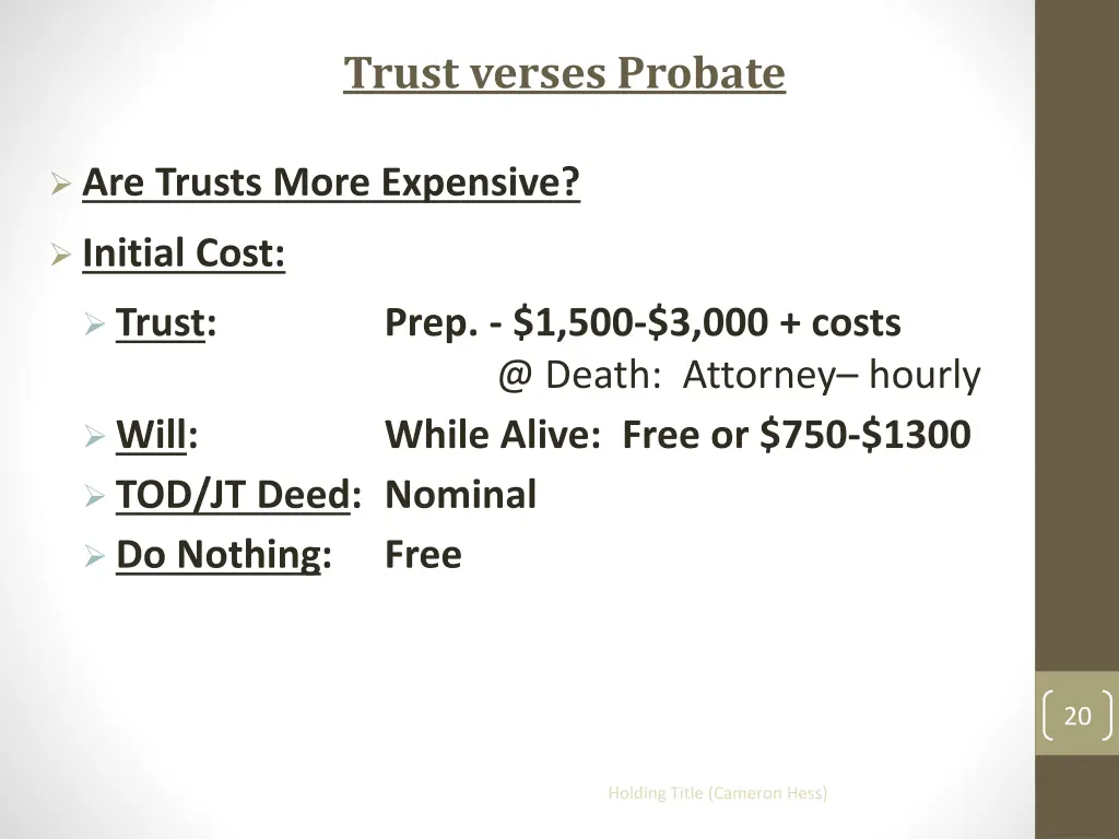 trust verses probate