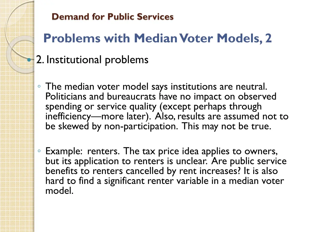 demand for public services 11
