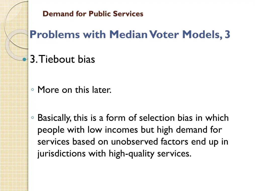 demand for public services 12