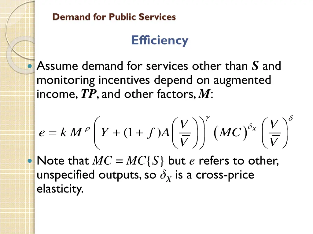 demand for public services 16
