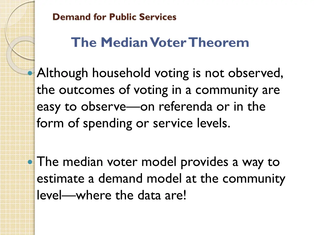 demand for public services 7
