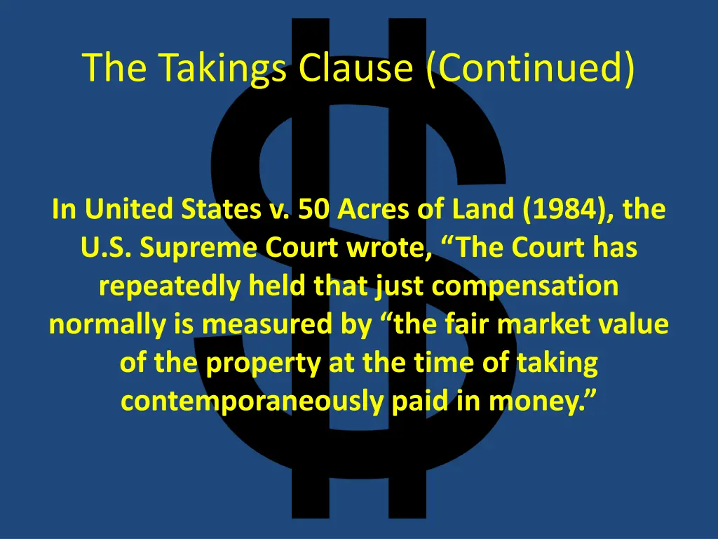 the takings clause continued 3