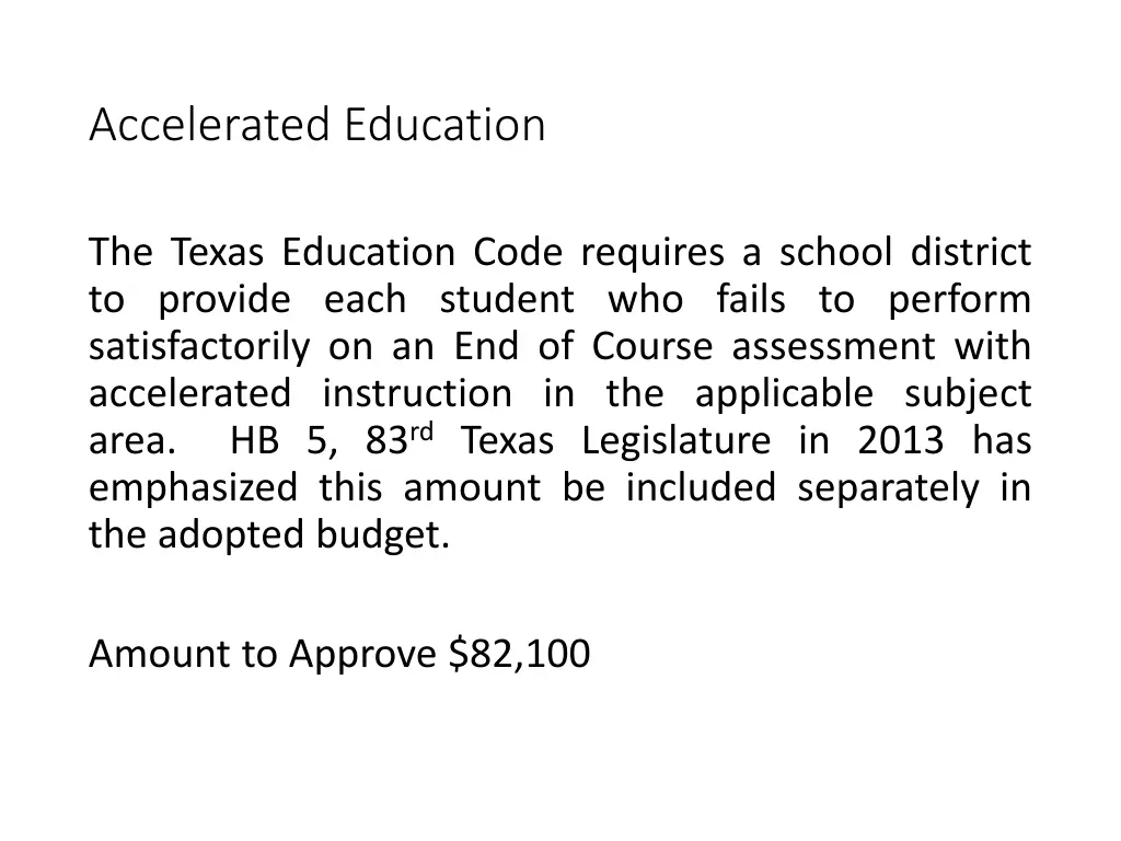 accelerated education