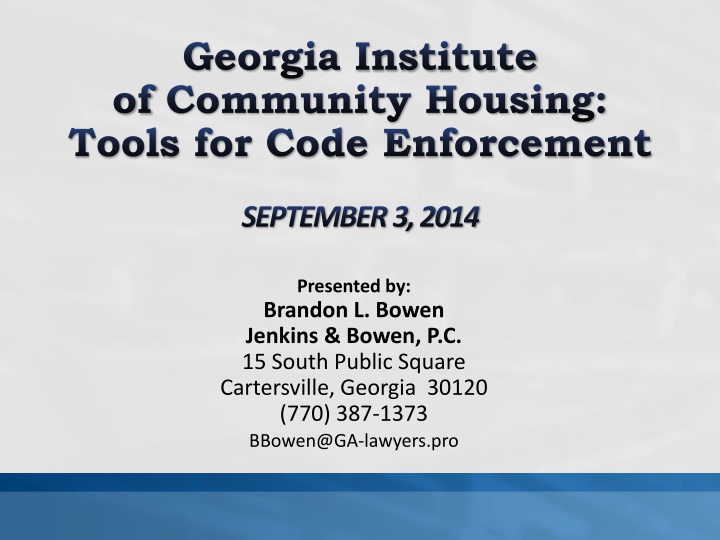 georgia institute of community housing tools