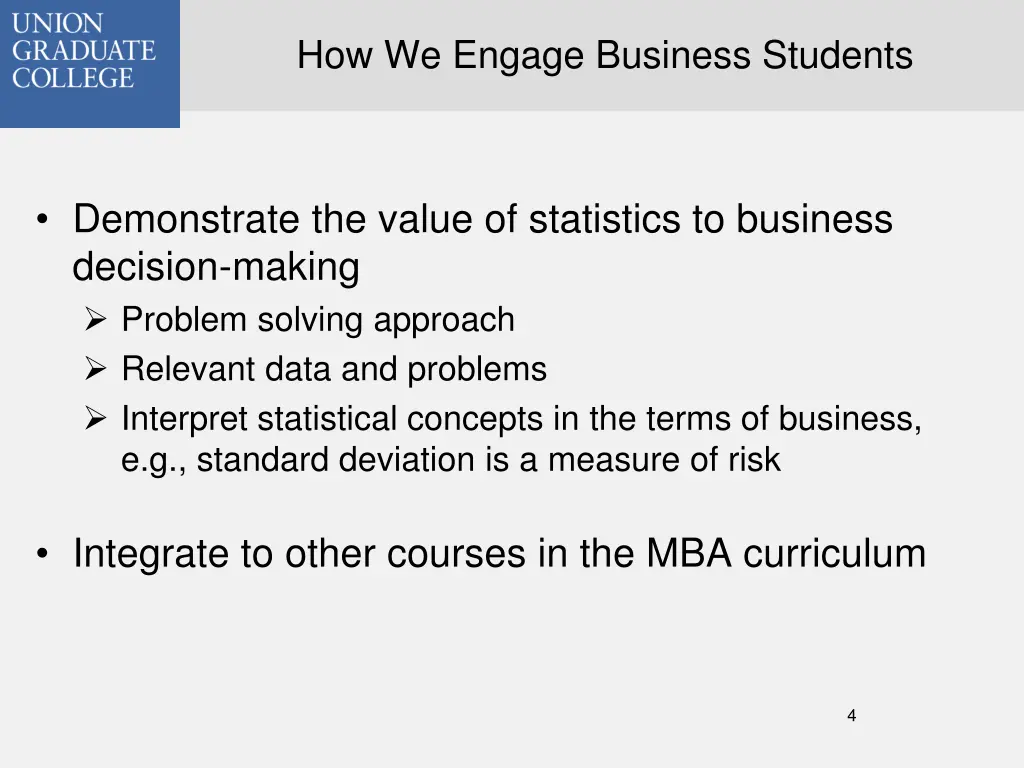 how we engage business students