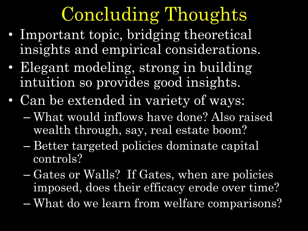 concluding thoughts important topic bridging