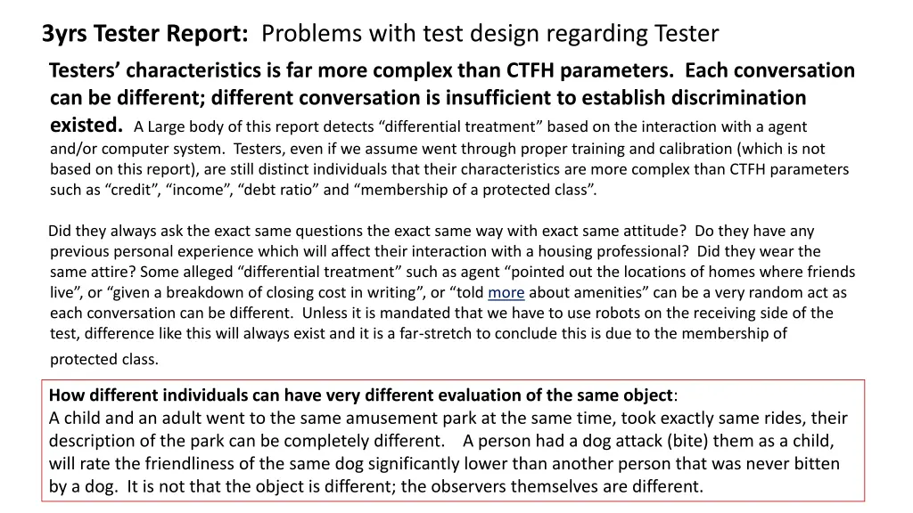 3yrs tester report problems with test design 1