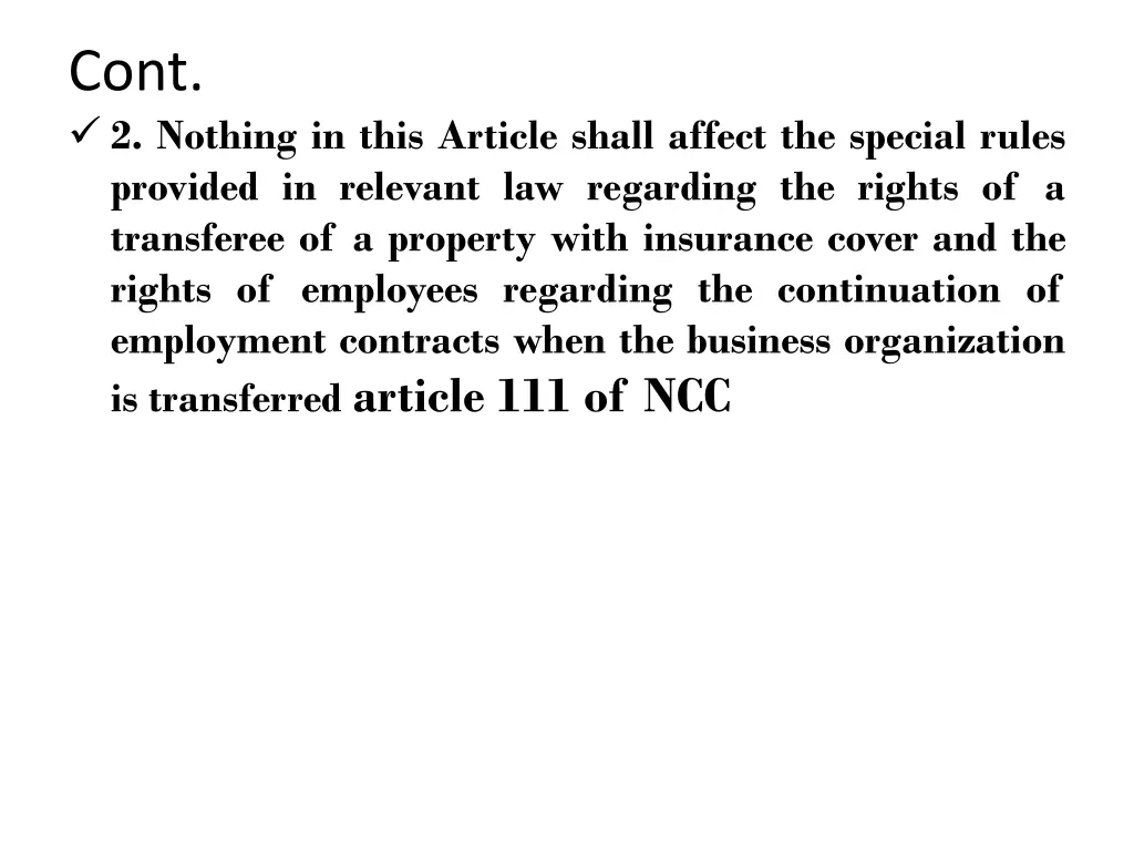 cont 2 nothing in this article shall affect