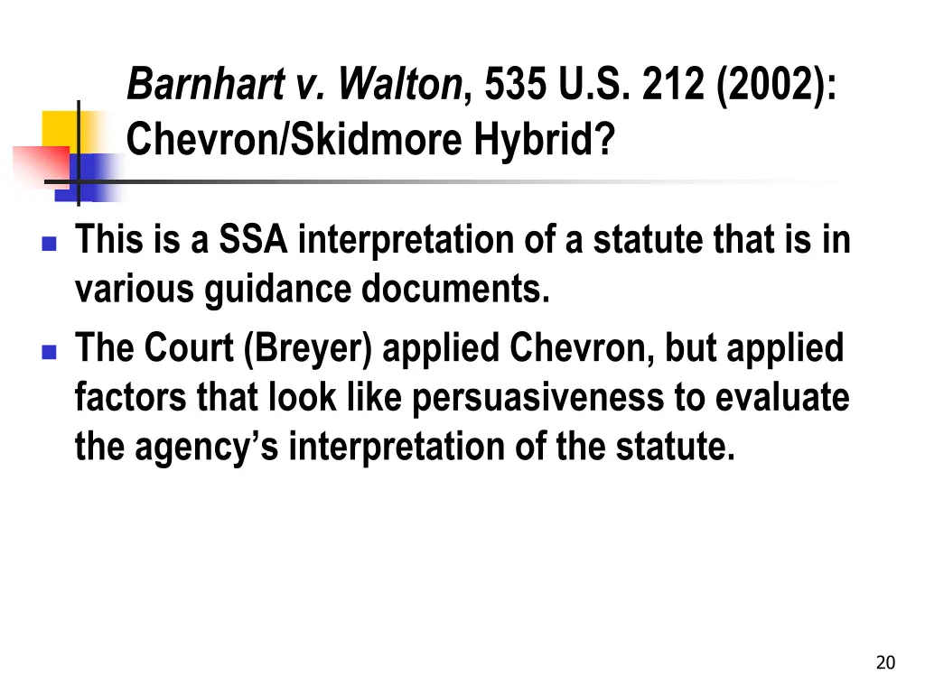 barnhart v walton 535 u s 212 2002 chevron
