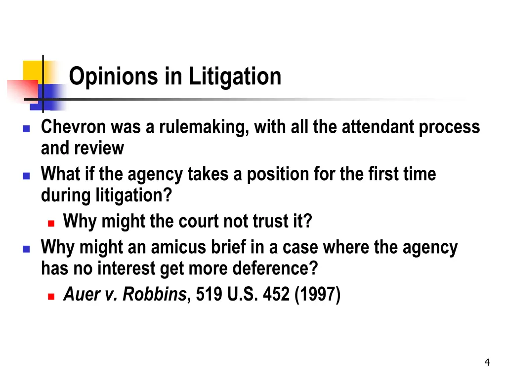 opinions in litigation