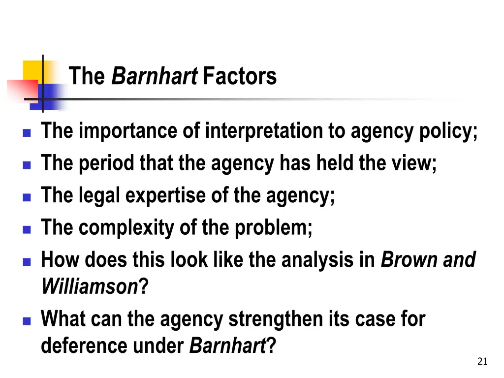 the barnhart factors