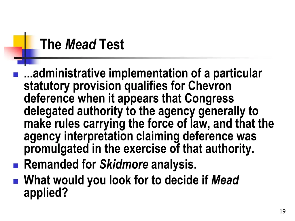 the mead test