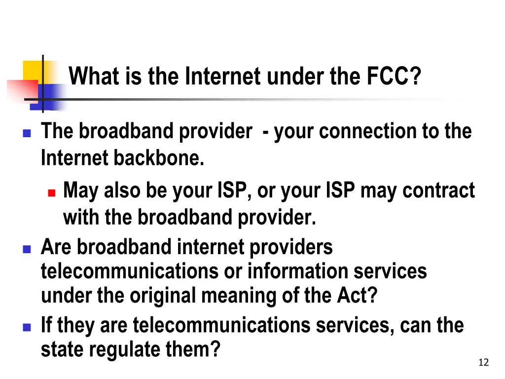 what is the internet under the fcc
