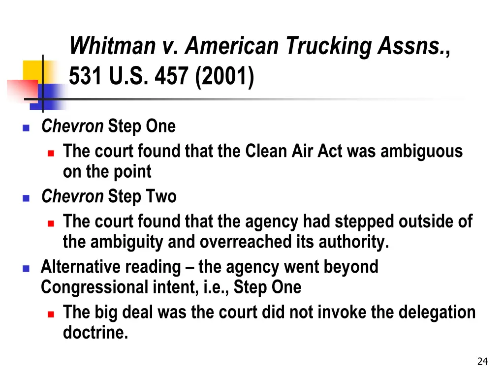 whitman v american trucking assns 531 u s 457 2001