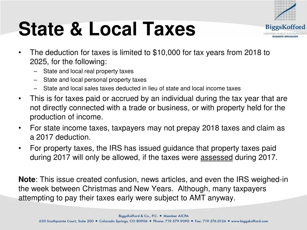 state local taxes